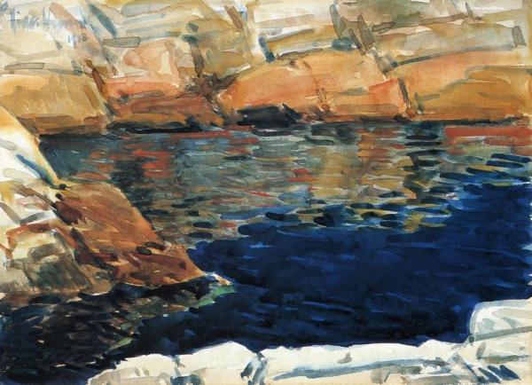 Looking Into Beryl Pool by Frederick Childe Hassam