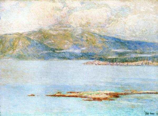 Looking Over Frenchman's Bay At Green Mountain by Frederick Childe Hassam