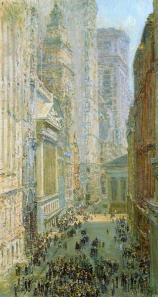 Lower Manhattan by Frederick Childe Hassam