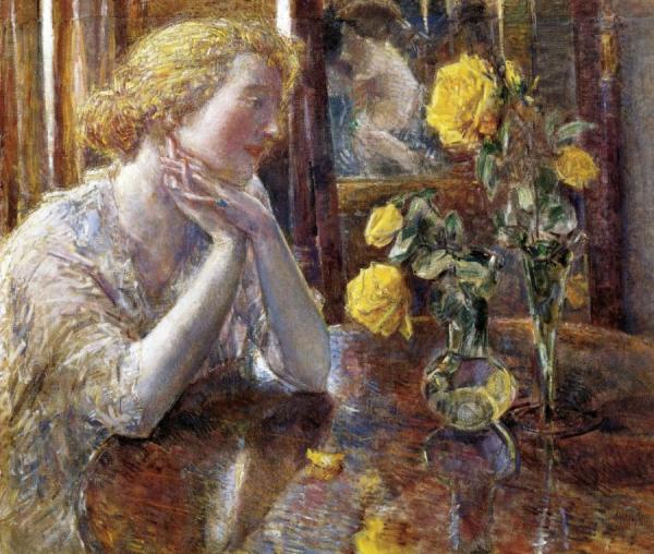 Maréchal Niel Roses by Frederick Childe Hassam