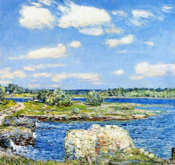 Mill Site And Old Todal Dam, Cos Cob by Frederick Childe Hassam