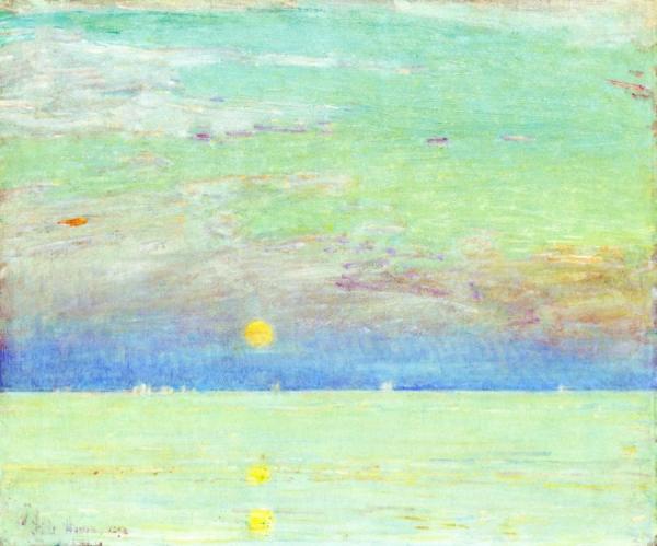 Moonrise At Sunset by Frederick Childe Hassam
