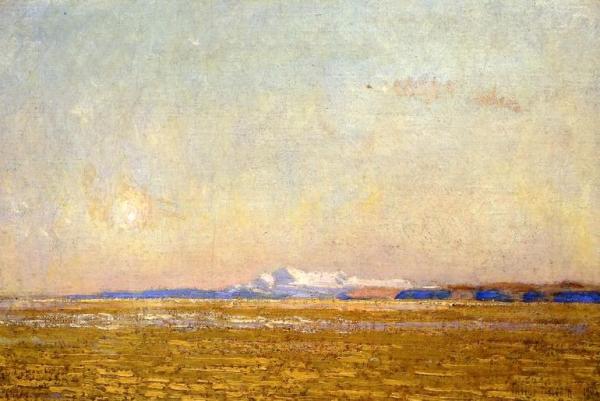 Moonrise At Sunset, Harney Desert by Frederick Childe Hassam