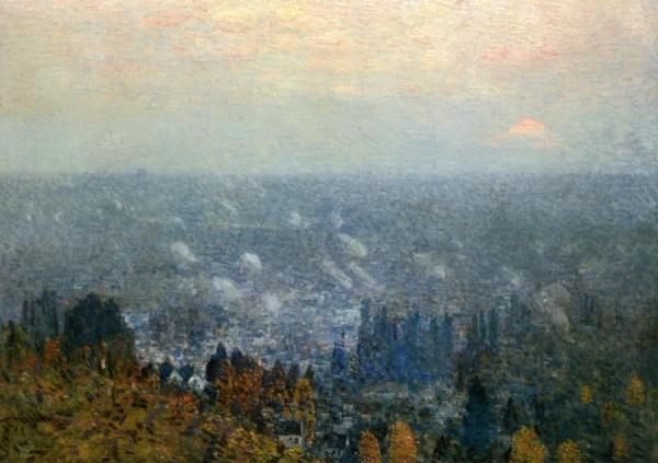 Mount Hood And The Valley Of The Willamette by Frederick Childe Hassam