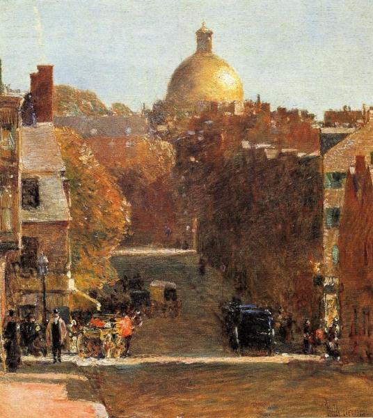 Mount Vernon Street, Boston by Frederick Childe Hassam