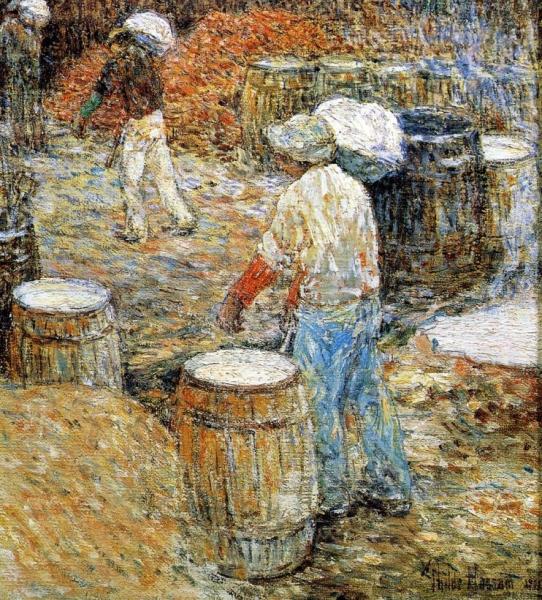 New York Hod Carriers by Frederick Childe Hassam