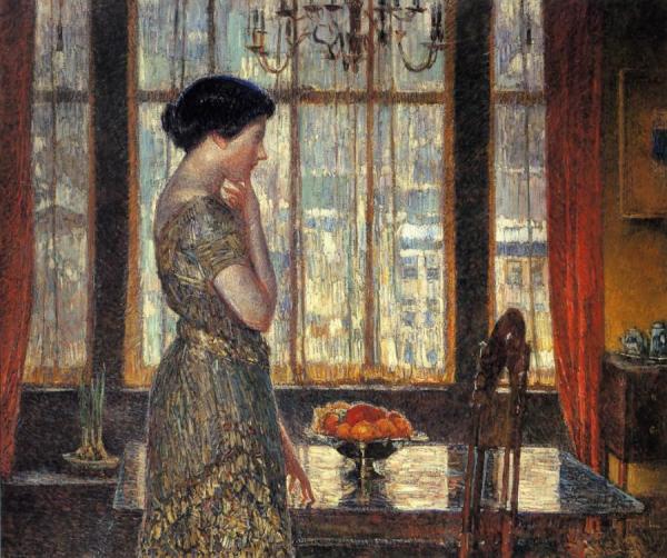 New York Winter Window by Frederick Childe Hassam