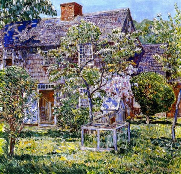 Old Mulford House, East Hampton by Frederick Childe Hassam