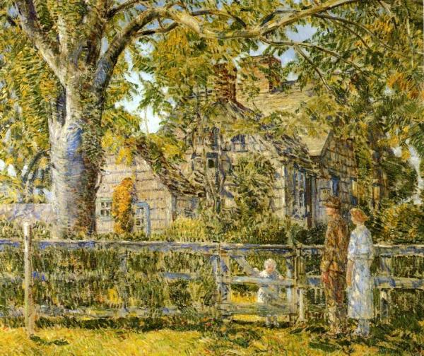 Old Mumford House, Easthampton by Frederick Childe Hassam