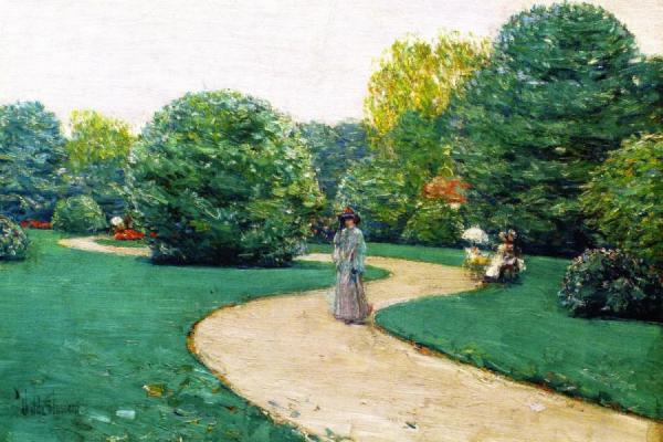 Parc Monceau, Paris by Frederick Childe Hassam