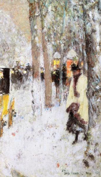 Paris In Winter by Frederick Childe Hassam