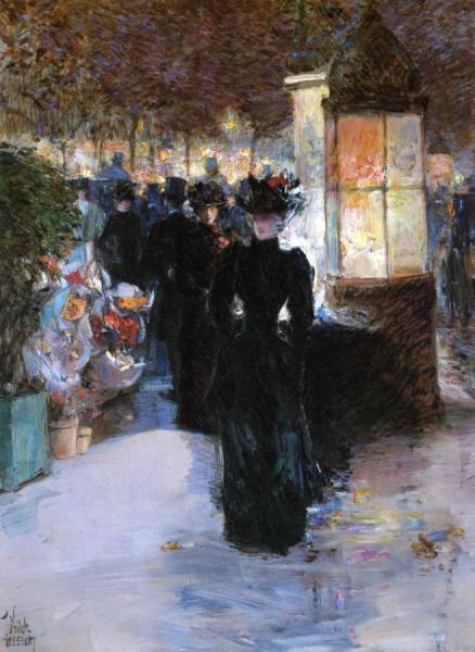 Paris Nocturne by Frederick Childe Hassam