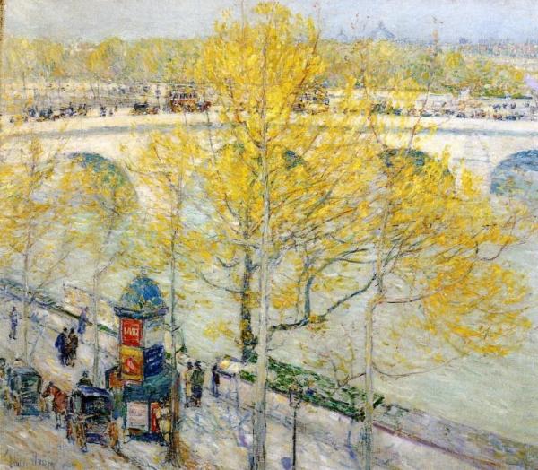 Pont Royal, Paris by Frederick Childe Hassam