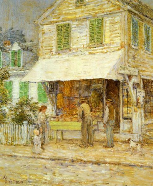 Provincetown Grocery Store by Frederick Childe Hassam Oil Painting Reproductions