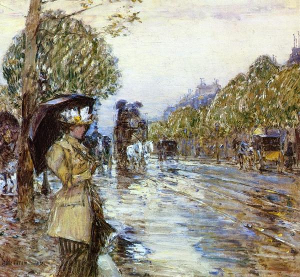 Rainy Day, Paris by Frederick Childe Hassam