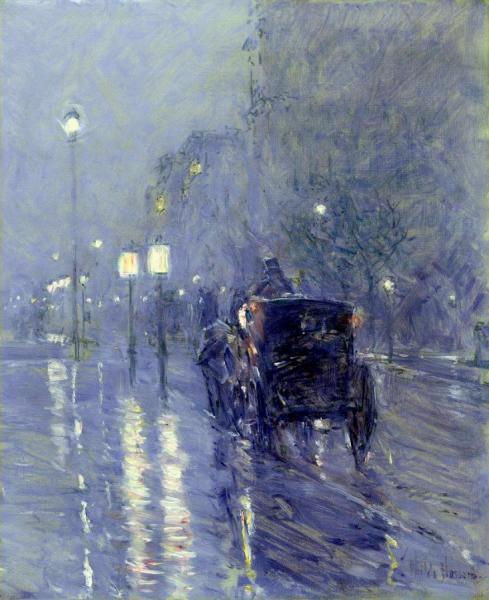 Rainy Midnight by Frederick Childe Hassam