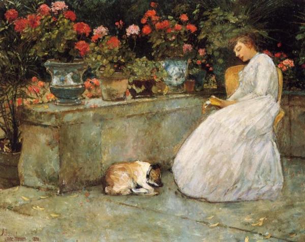 Reading by Frederick Childe Hassam