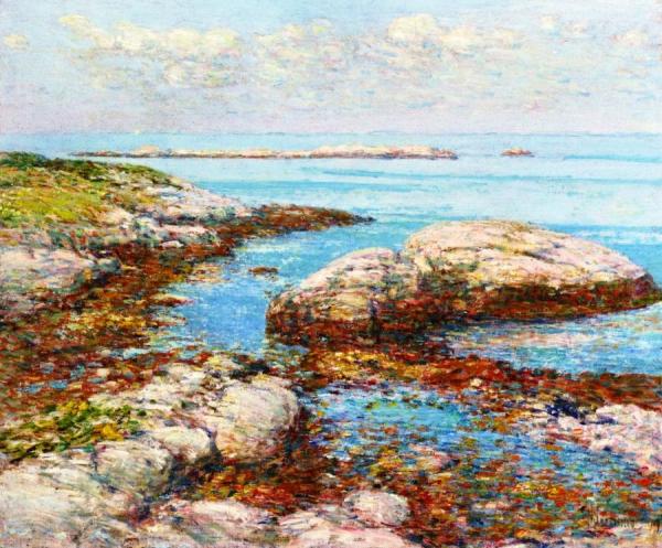 Rocks At Appledore, Morning by Frederick Childe Hassam