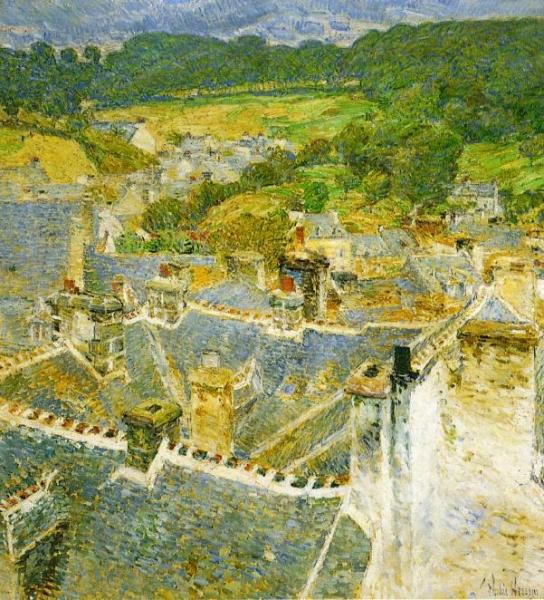 Rooftops: Pont-aven by Frederick Childe Hassam