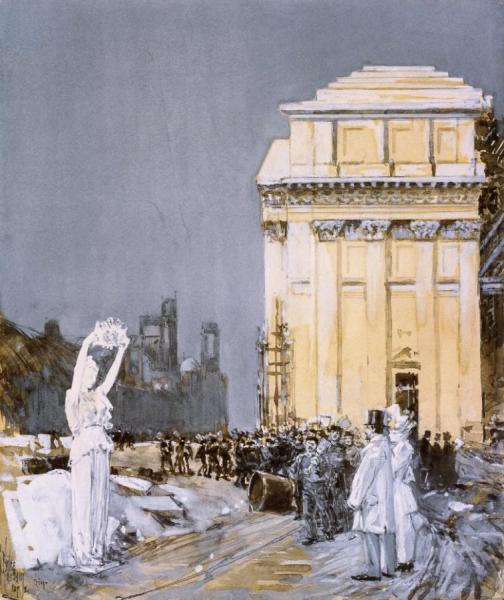 Scene At The World's Columbian Exposition, Chicago, Illinois by Frederick Childe Hassam