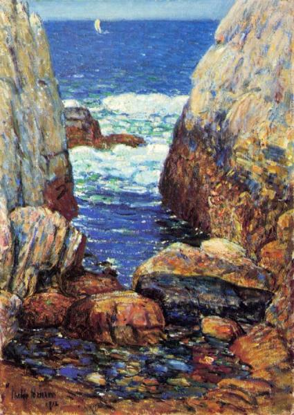 Sea And Rocks, Appledore, Isles Of Shoals by Frederick Childe Hassam