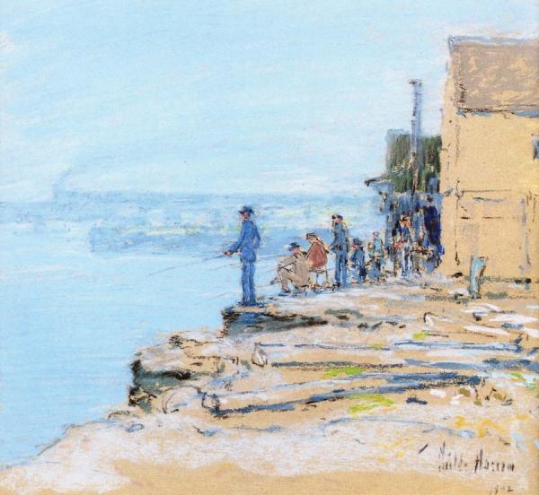 Smelt Fishing, Cos Cob, Connecticut by Frederick Childe Hassam
