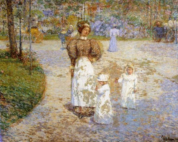 Spring In Central Park by Frederick Childe Hassam