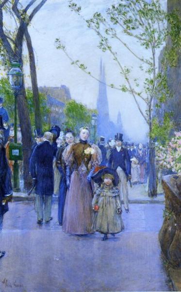 Sunday On Fifth Avenue by Frederick Childe Hassam Oil Painting Reproductions