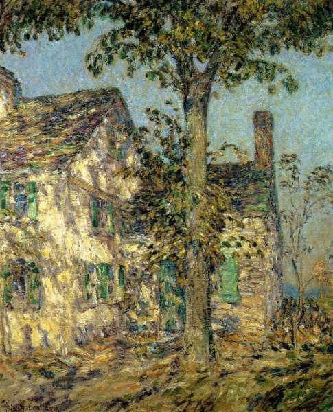 Sunlight On An Old House, Putnam by Frederick Childe Hassam