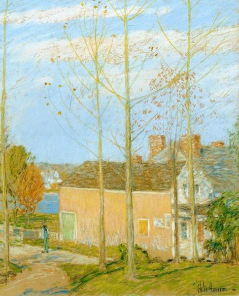 The Barn, Cos Cob by Frederick Childe Hassam