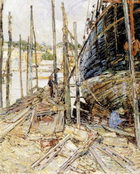 The Caulker by Frederick Childe Hassam