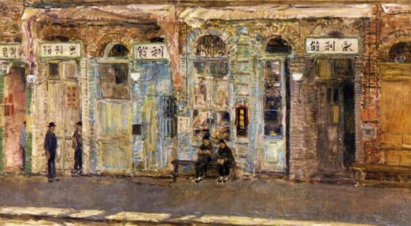 The Chinese Merchants by Frederick Childe Hassam