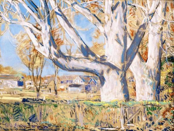 The Giant Ailanthus, October by Frederick Childe Hassam