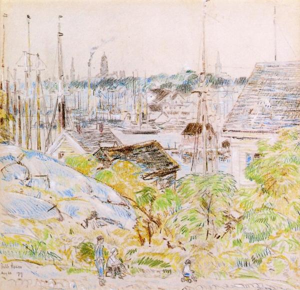 The Harbor Of A Thousand Masts, Gloucester by Frederick Childe Hassam
