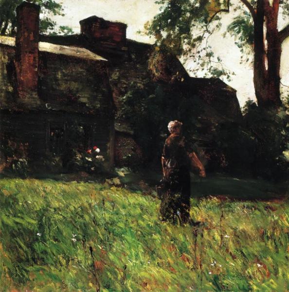The Old Fairbanks House, Dedham, Massachusetts by Frederick Childe Hassam