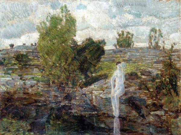 The Quarry Pool, Folly Cove, Cape Ann by Frederick Childe Hassam