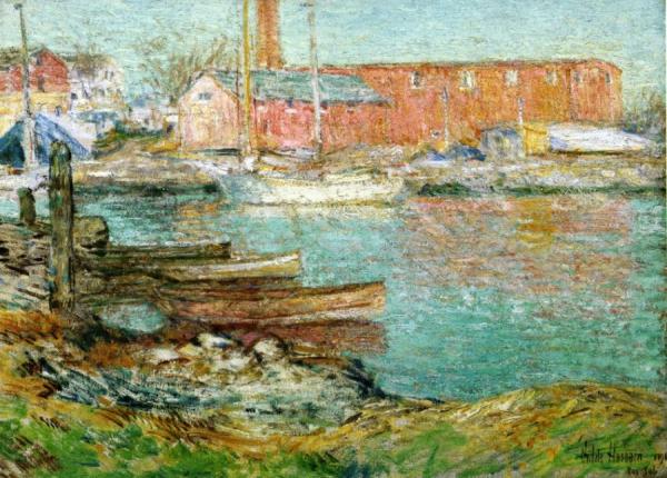 The Red Mill, Cos Cob by Frederick Childe Hassam