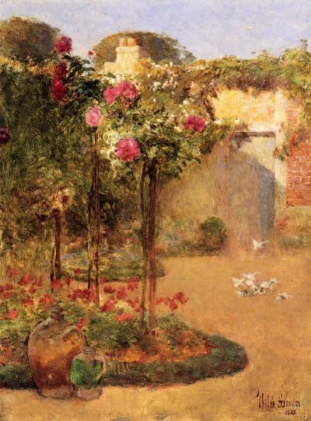 The Rose Garden by Frederick Childe Hassam