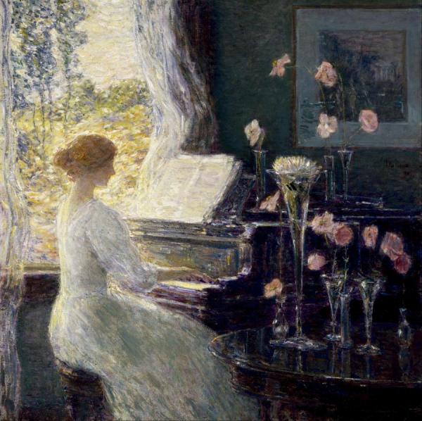 The Sonata by Frederick Childe Hassam Oil Painting Reproductions
