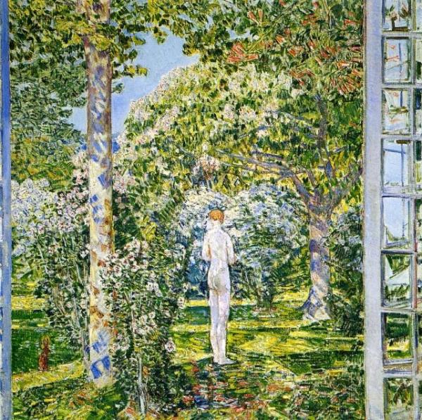 To The Trumpet Vine by Frederick Childe Hassam