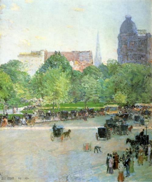 Union Square by Frederick Childe Hassam