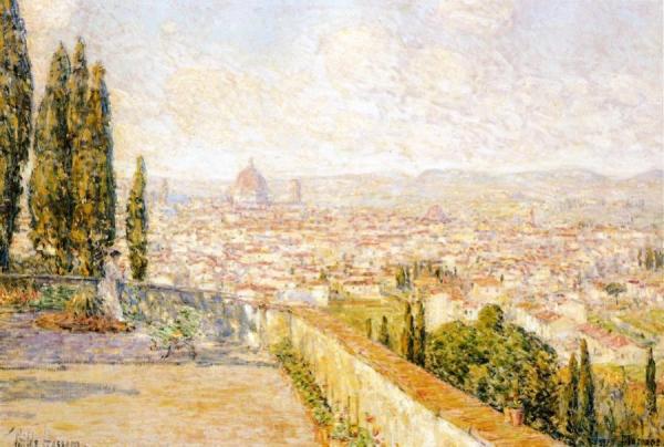 View Of Florence From San Miniato by Frederick Childe Hassam