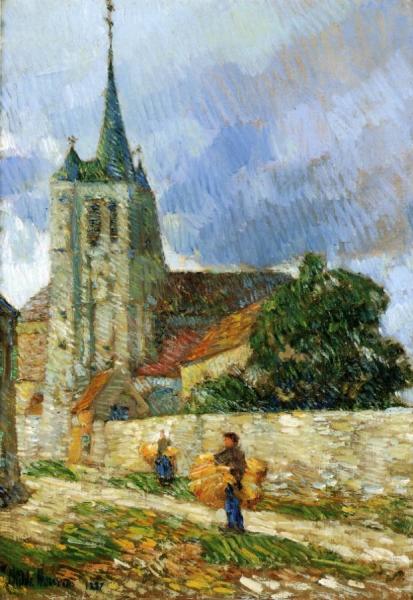 Village Scene, Breton by Frederick Childe Hassam