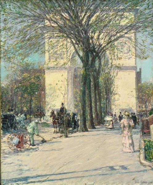 Washington Arch, Spring by Frederick Childe Hassam