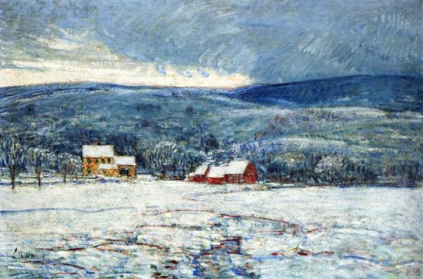 Winter In The Connecticut Hills by Frederick Childe Hassam
