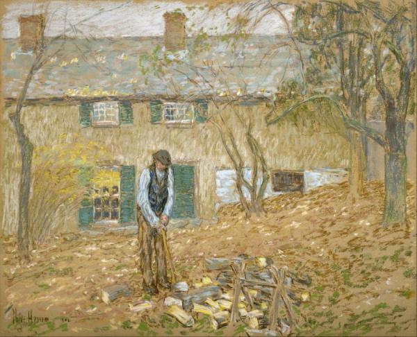 Woodchopper by Frederick Childe Hassam