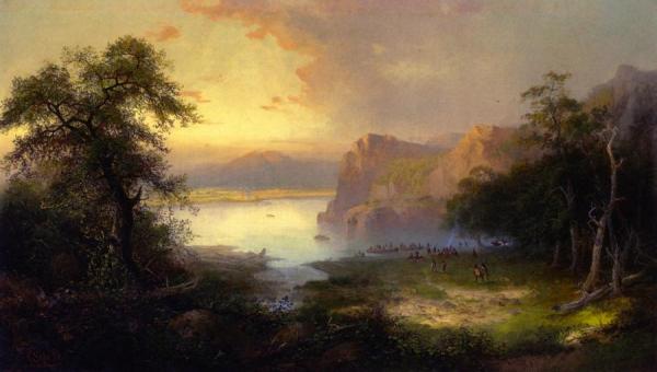 Indians On The Warpath by Frederick Ferdinand Schafer Oil Painting Reproductions