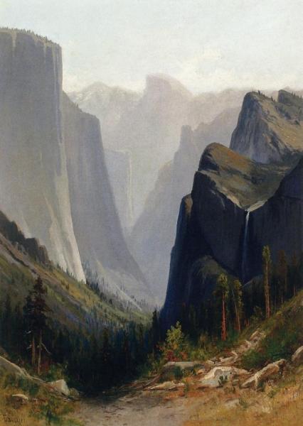 Yosemite Valley From Inspiration Point by Frederick Ferdinand Schafer Oil Painting Reproductions
