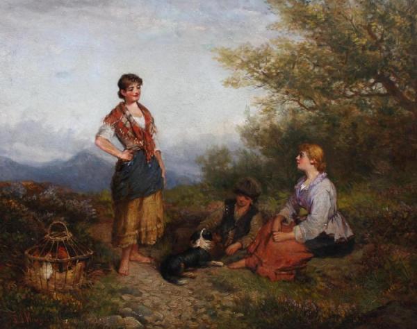 Afternoon Rest On A Mountain Path by Frederick Gerald Kinnaird