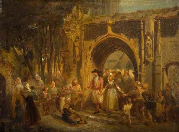 A Britanny Wedding by Frederick Goodall Oil Painting Reproductions